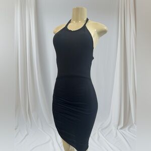 Elegant Black Halter Dress